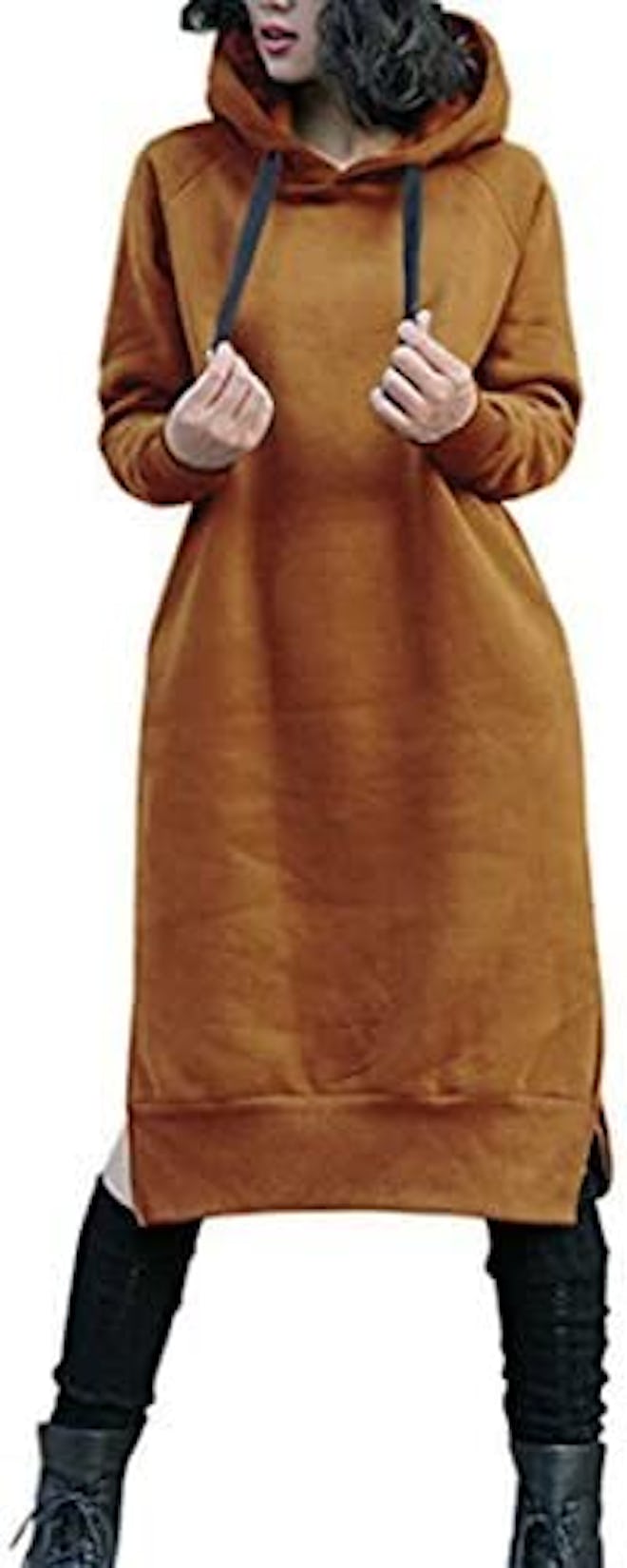 NUTEXROL Fleece Sweatshirt Dress