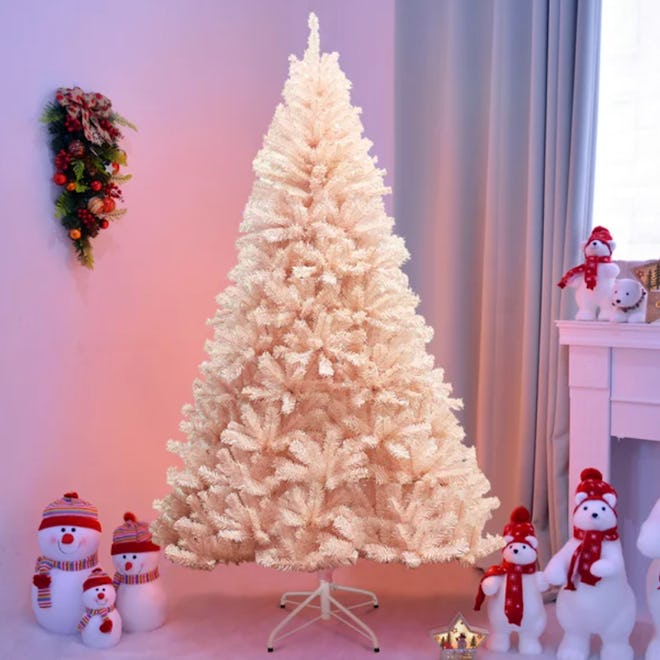 This Costway 6' Full Fir Artificial Christmas Tree is one of the best flame-retardant Christmas tree...