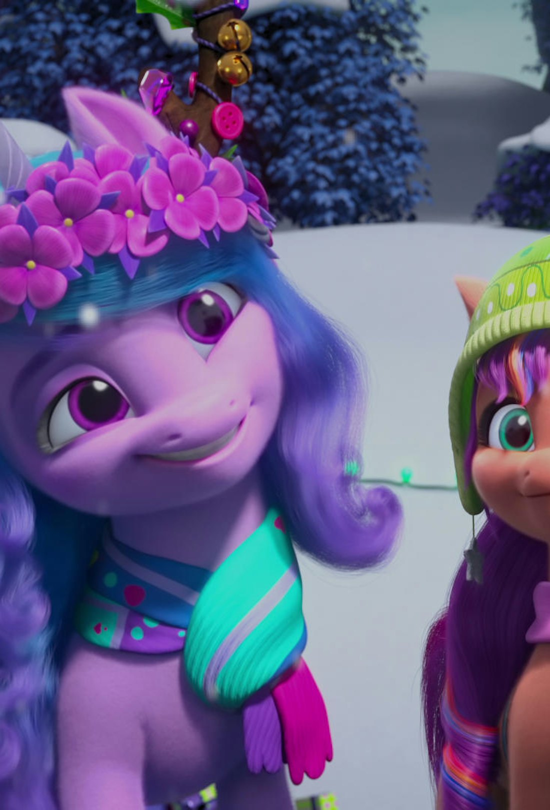 The ponies celebrate the holidays in 'My Little Pony: Winter Wish Day.'