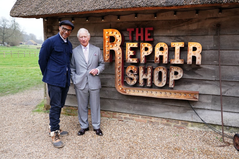 Jay Blades and King Charles III on The Repair Shop