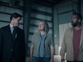Scene from the Season 5, Episode 9 promo of The Handmaid's Tale, featuring June, Luke, and Tuello
