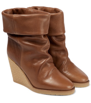 Isabel Marant brown wedge ankle boots