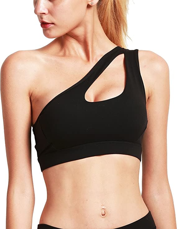 Running Girl One Shoulder Sports Bra