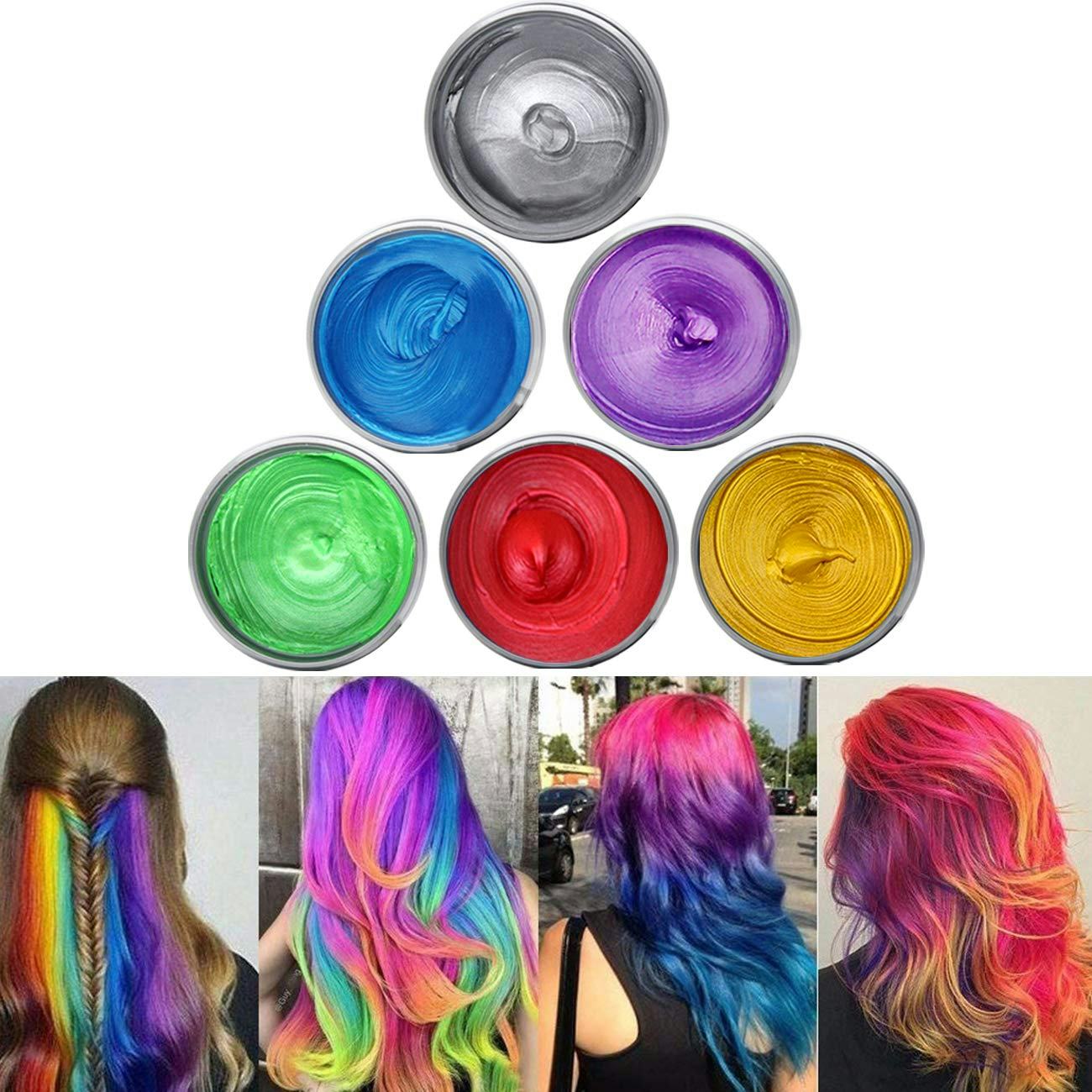 ACOLAR Hair Wax Temporary Hair Color (6-Pack)