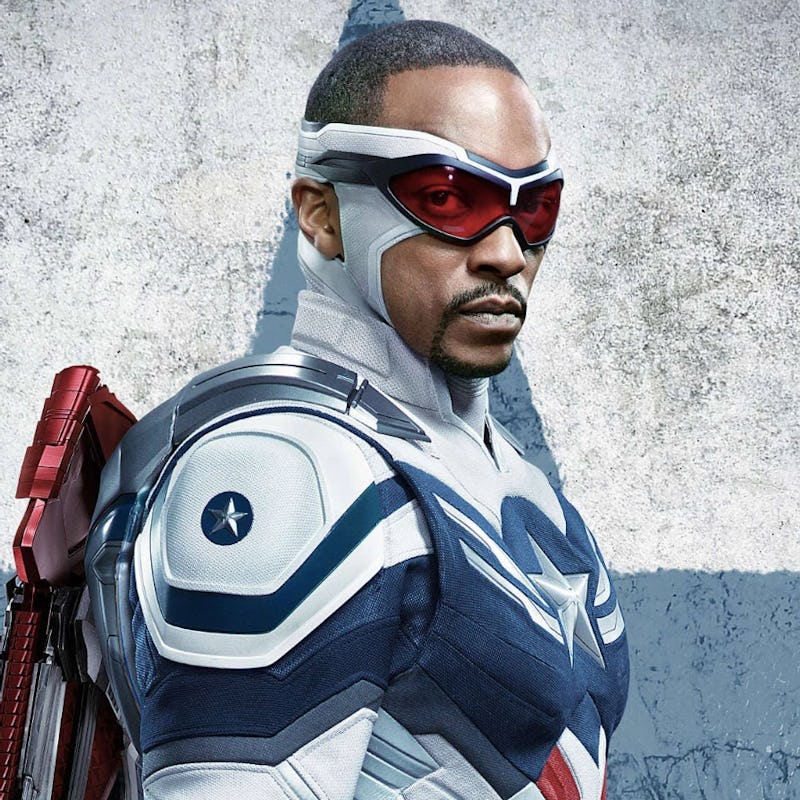 Falcon wearing Captain America suit for the new MCU movie called Captain America: New World Order