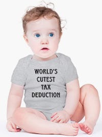 AW Fashion's World's Cutest Tax Deduction Baby Body Suit