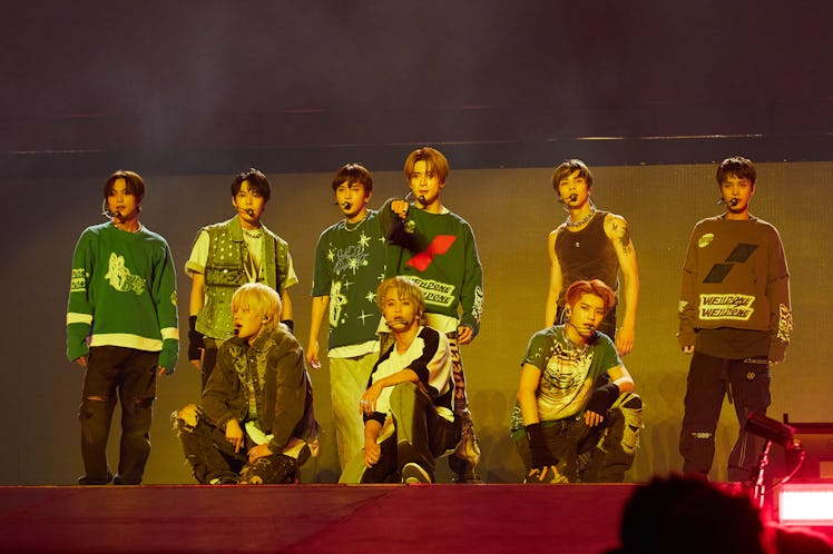 Band NCT 127 performing at their 'Neo City: The Link' show in Newark.
