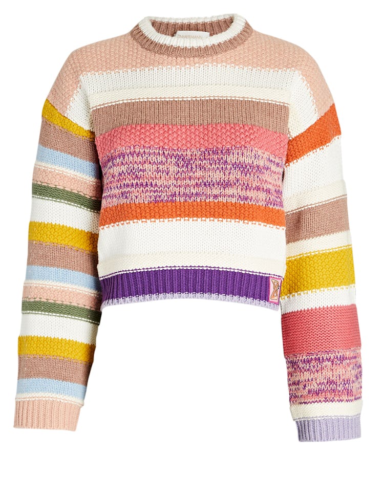 Cosmic Stripe Cropped Sweater
