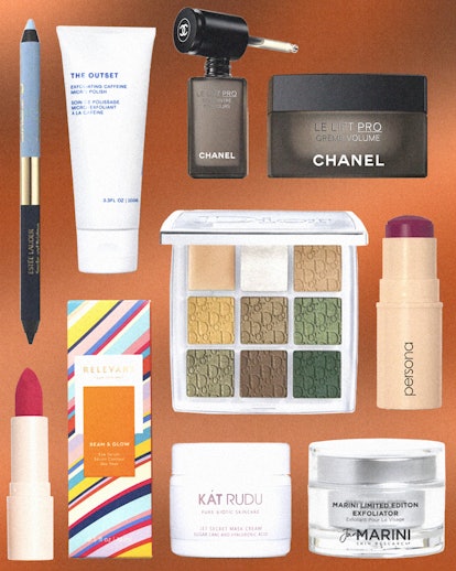 A collage of different beauty products from launches this October