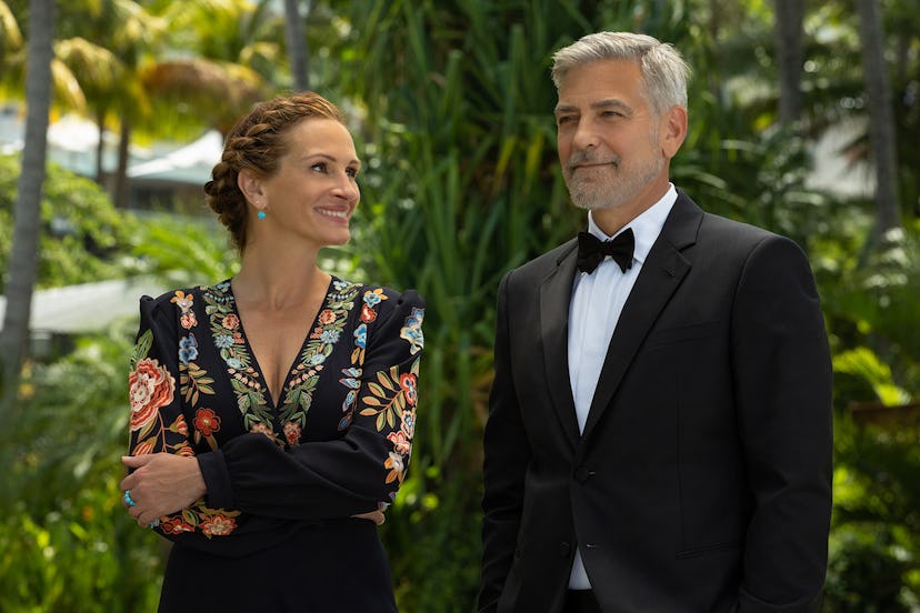 Julia Roberts and George Clooney return to rom-coms in Ticket to Paradise.