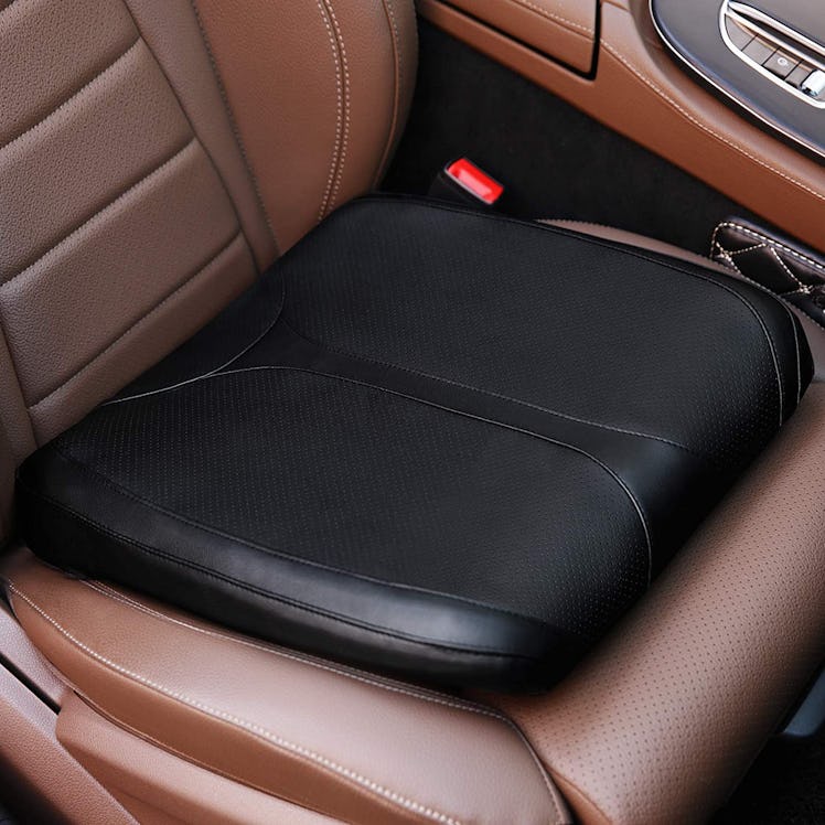 QYILAY Leather & Memory Foam Seat Cushion