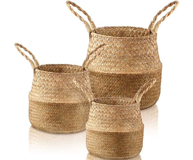 Patelai Store Woven Seagrass Baskets (Set of 3)