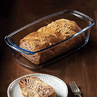 FineDine Superior Glass Loaf Pan With Cover