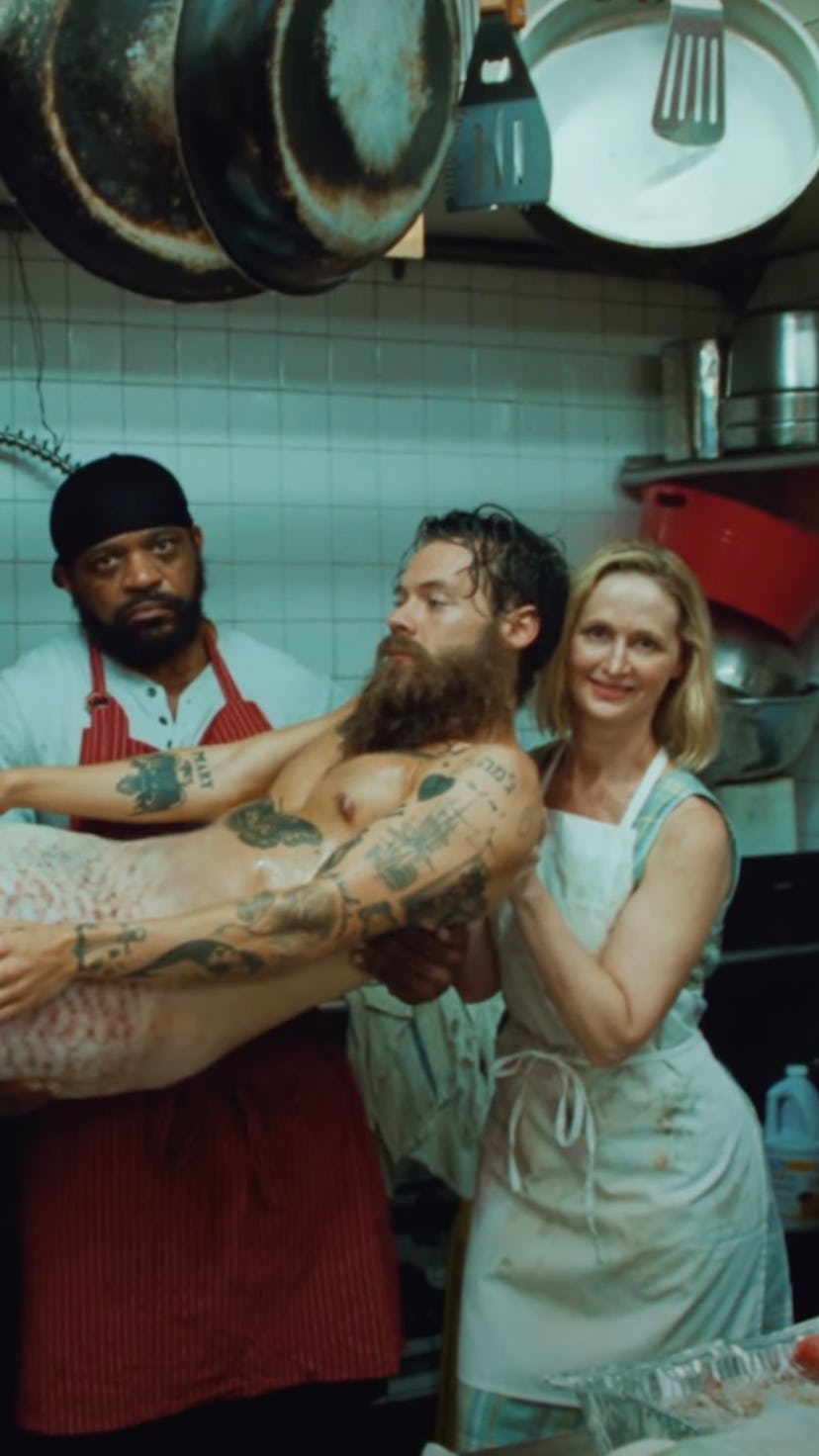 Screenshot of Harry Styles' "Music for a Sushi Restaurant" music video.