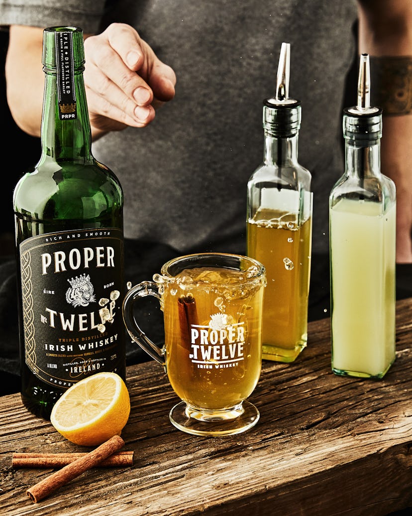Cup of Green-Eyed Toddy features whiskey and green tea