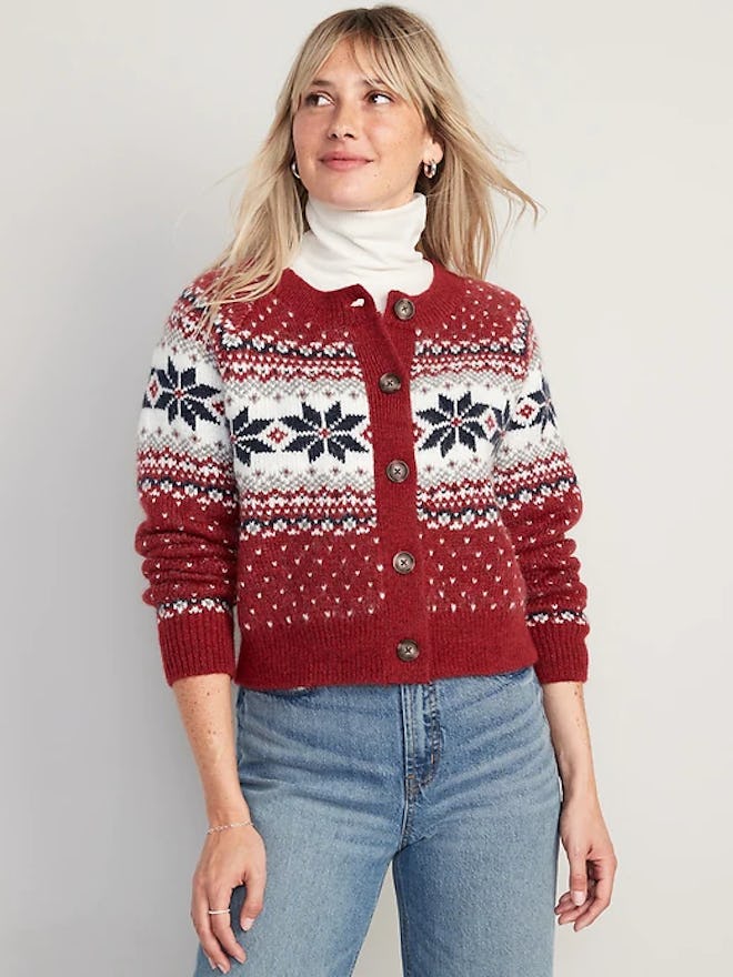 Matching Holiday Fair Isle Cardigan Sweater