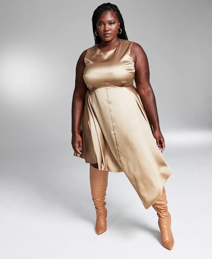 BAR III GooGoo Atkins Sleeveless Asymmetrical Mini Dress