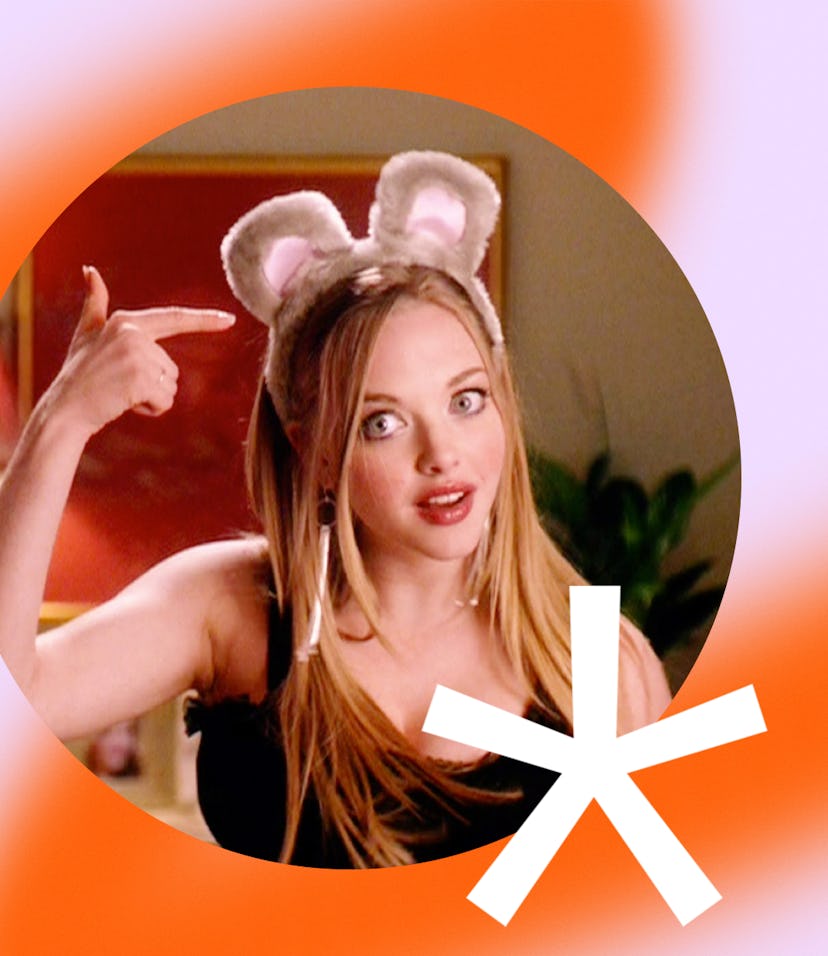 Amanda Seyfried looking cute with bunny ears on her head.