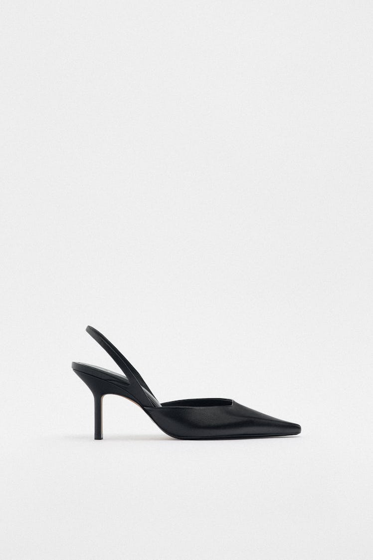 Zara black slingback heels