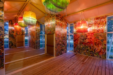 inside jorge pardo's multicolored folly exhibition