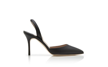 Manolo Blahnik black slingback heels