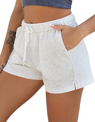 These sweat shorts have a '90s fold-over waist.