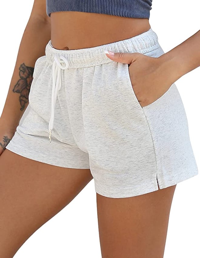 These sweat shorts have a '90s fold-over waist.