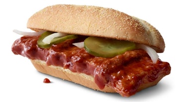 McDonald's McRib on white background