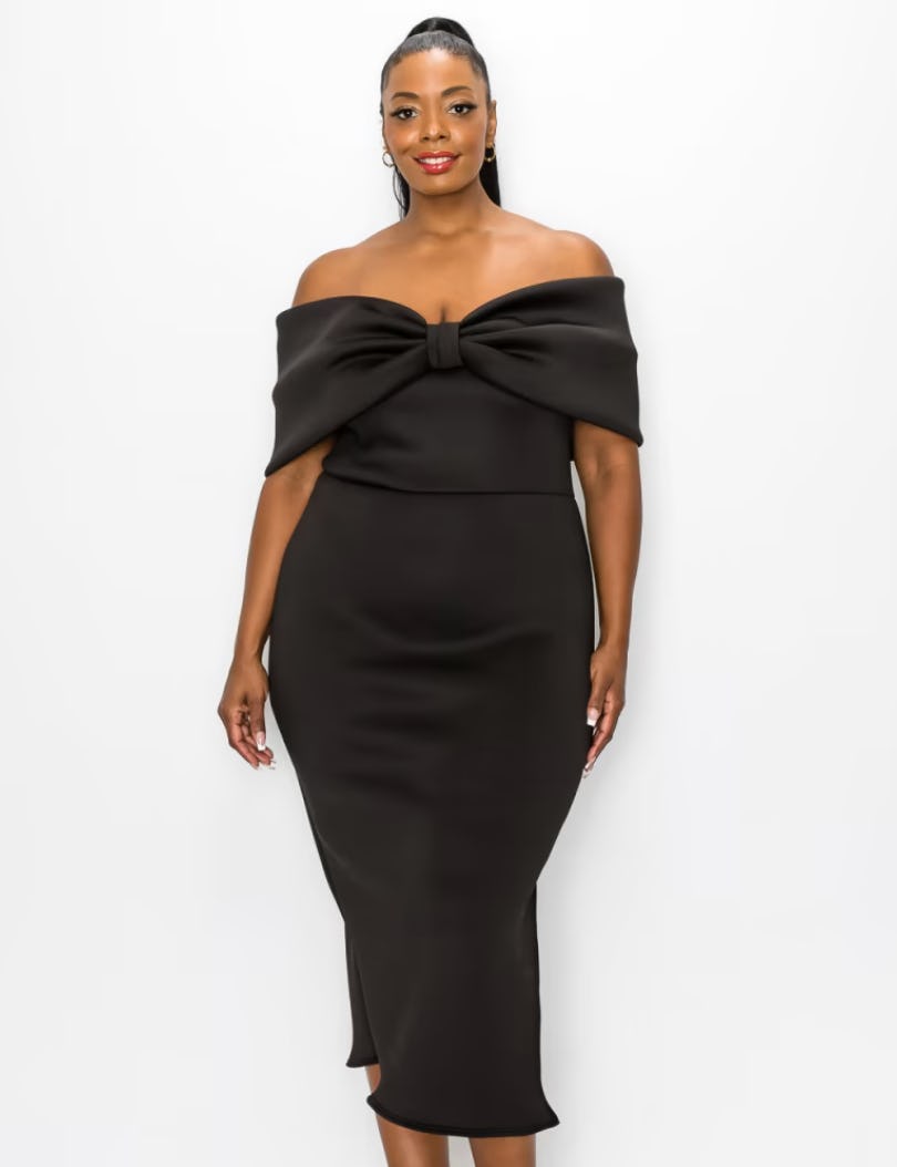 LIVD Zariah Ribbon Detail Midi Dress