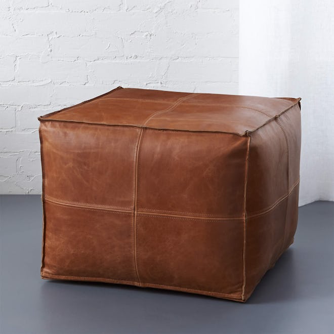 Leather Pouf