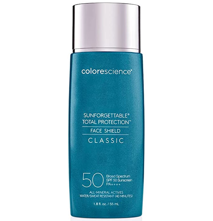 colorescience sunforgettable total protection face shield spf 50 is the best sunscreen with niacinam...
