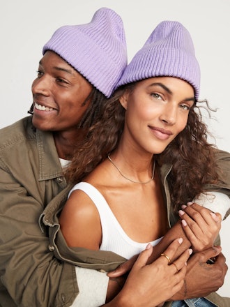 Gender-Neutral Rib-Knit Beanie Hat for Adults