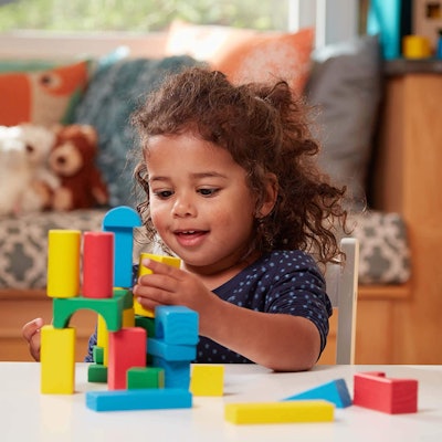 These Melissa & Doug Solid-Wood Building Blocks are some of the best building toys for kids.
