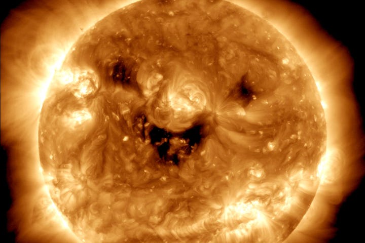 NASA Photo of The Sun "Smiling.”
