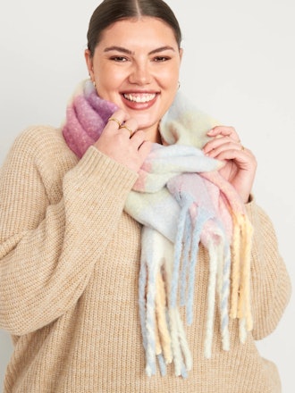 Cozy Soft-Brushed Patterned Scarf