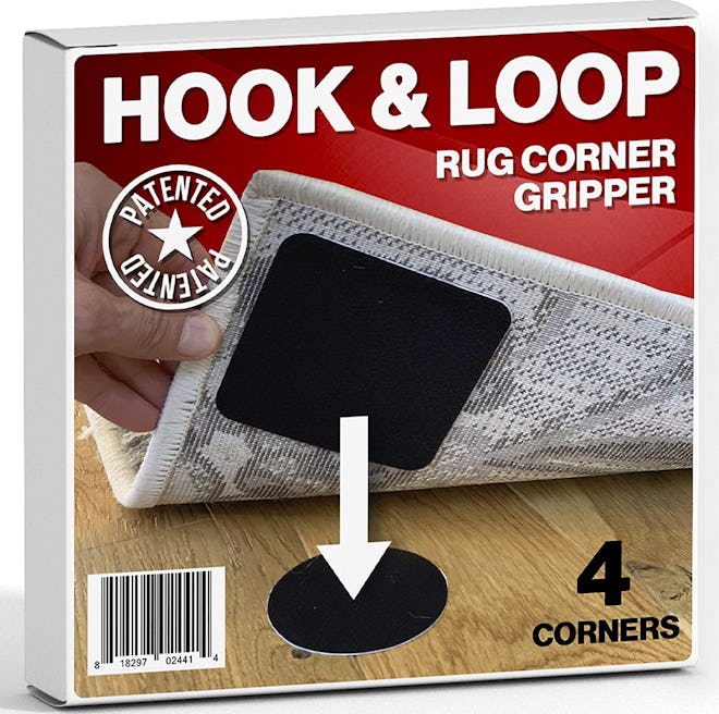 SlipToGrip Hook and Loop Square Corner Rug Grippers