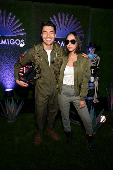 Henry Golding and Liv Lo Golding as Fighter Pilots for Halloween 2022