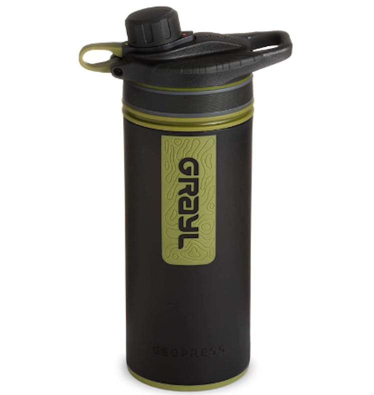 The GRAYL GeoPress is a filtered water bottle that's highly rated and removes many contaminants. 