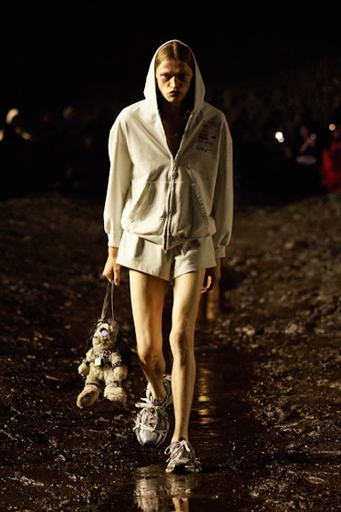 Models Walked Down Muddy Runway at Balenciaga Show