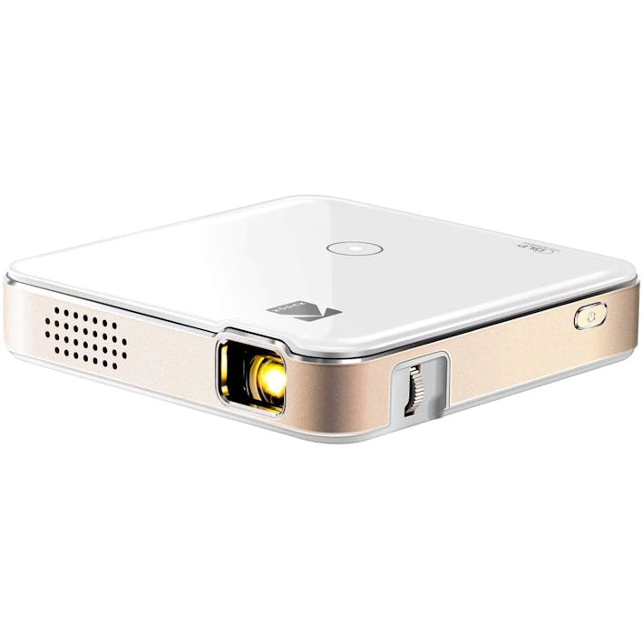 This mini projector for iPhone is the only one on the list with a rechargeable battery for portable ...