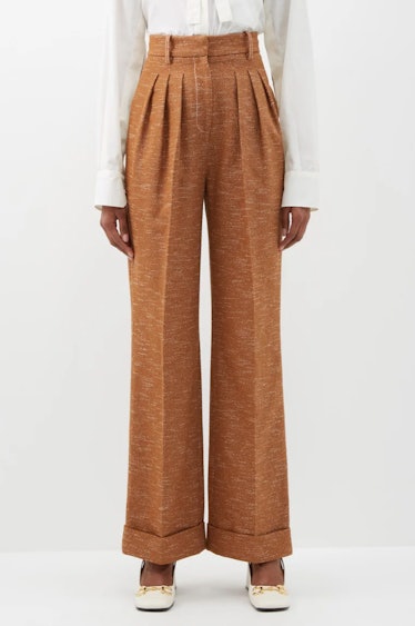 Francis high-rise twill trousers