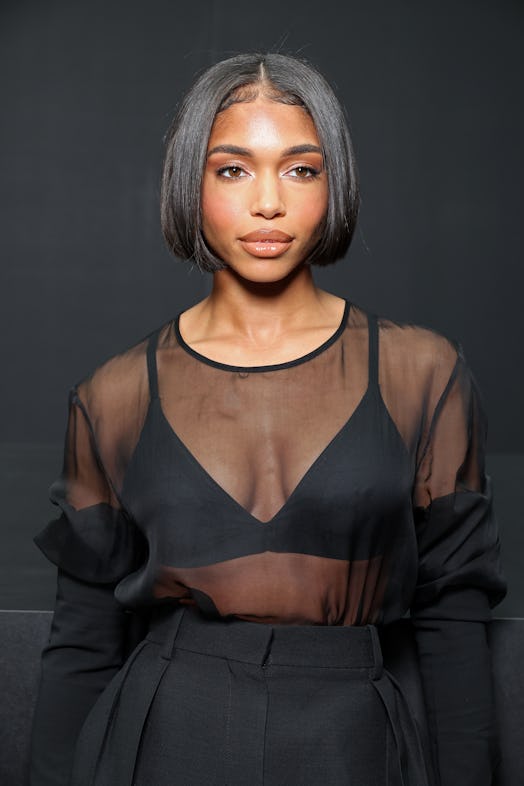 Lori Harvey attends the Valentino Womenswear Spring/Summer 2023 show as part of Paris Fashion Week o...