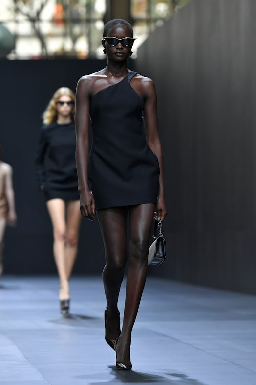 A model walks the runway during the Valentino Womenswear Spring/Summer 2023 show as part of Paris Fa...