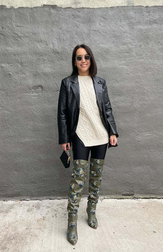 how to style tory burch over-the-knee leather boots