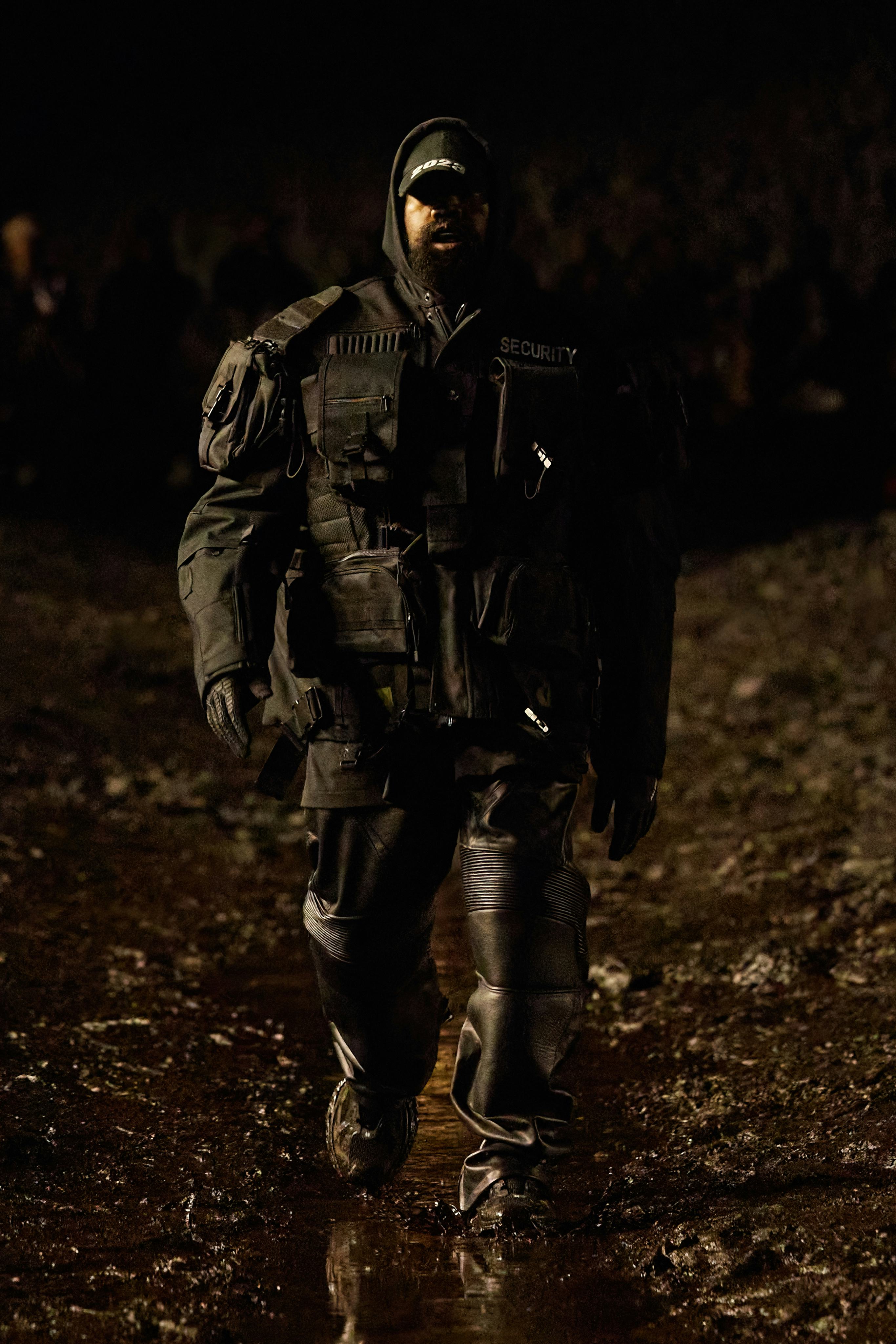 Kanye West walking the Balenciaga show