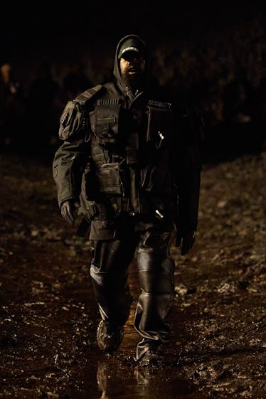 Kanye West walking the Balenciaga show