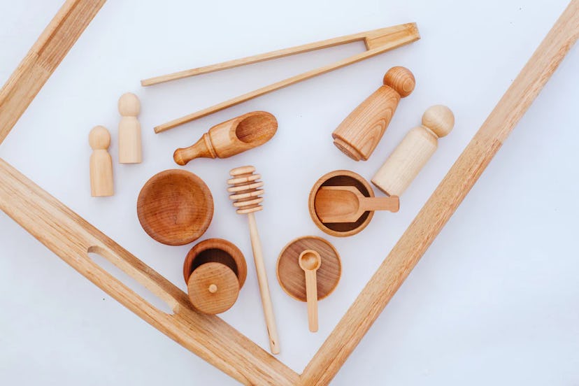Wooden Montessori play tools