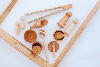 Wooden Montessori play tools