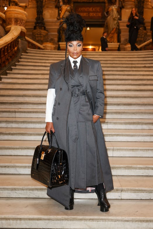 Janet Jackson attends the Thom Browne Womenswear Spring/Summer 2023 show as part of Paris Fashion We...