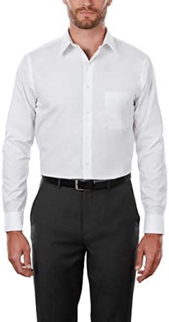 With thousands of Amazon reviews, this Van Heusen is one of the best non-iron dress shirts.